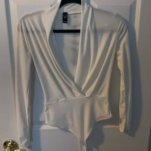 White Windsor bodysuit.